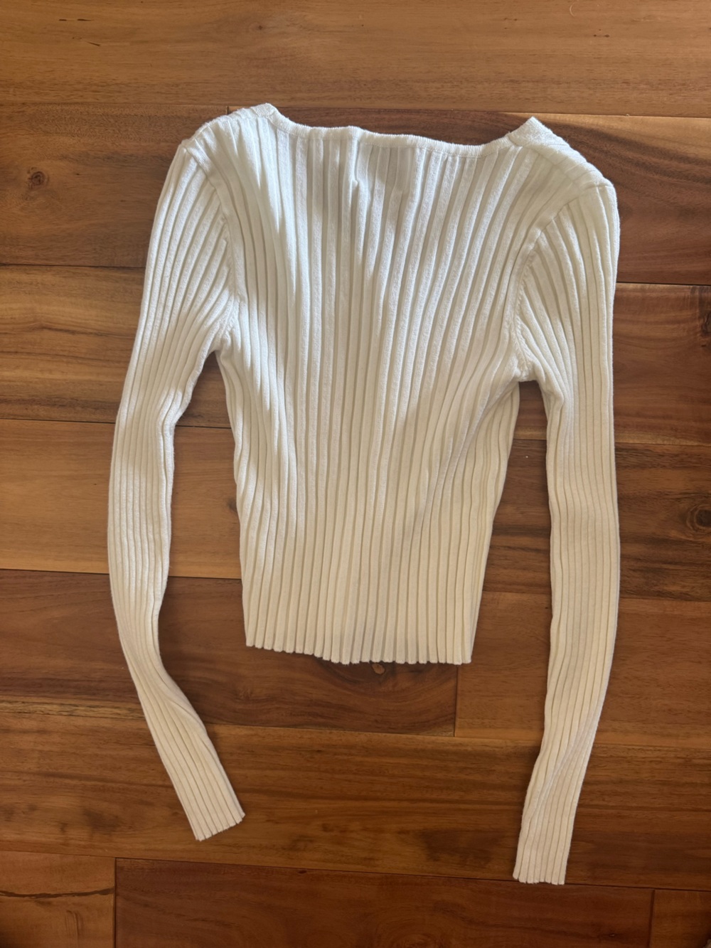 Princess Polly Cream Ribbed Button Cardigan - Picture 3 of 3